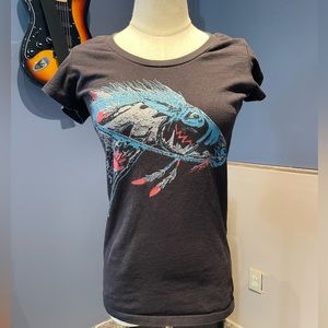 Wrangler horse short sleeve black shirt size medium